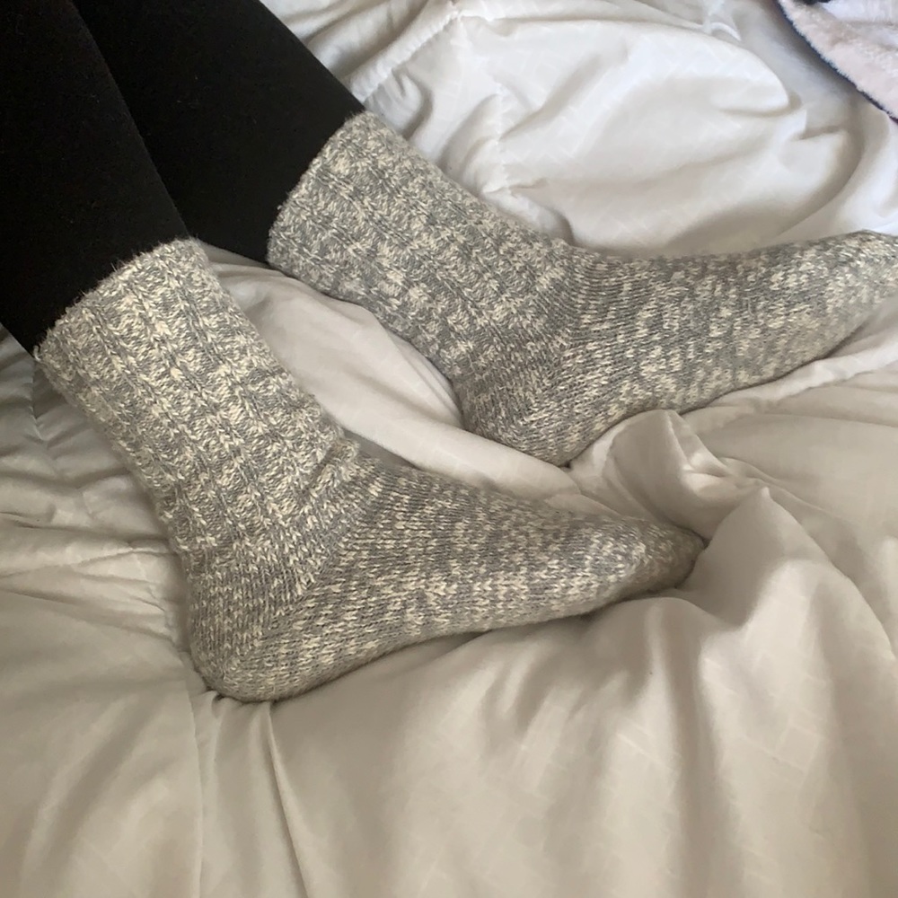 Warm gray socks. I love these!